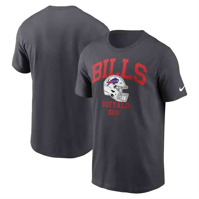 Men's Buffalo Bills Anthracite Helmet Essential T-Shirt